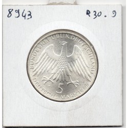 Allemagne RFA 5 deutsche mark 1968 J, Spl KM 121 Raiffeisen pièce de monnaie