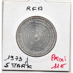 Allemagne RFA 5 deutsche mark 1973 J, Spl KM 136 Kopernic pièce de monnaie