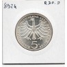 Allemagne RFA 5 deutsche mark 1975 G, Spl KM 143 Schweitzer pièce de monnaie