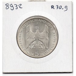 Allemagne RFA 5 deutsche mark 1978 D, Spl KM 147 Gustav Streseman pièce de monnaie