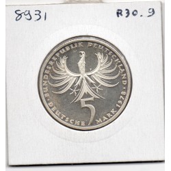 Allemagne RFA 5 deutche mark 1978 F, Spl KM 148 Balthasar Neumann pièce de monnaie