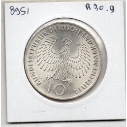 Allemagne RFA 10 deutche mark 1972 J, Spl KM 135 pièce de monnaie