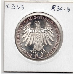 Allemagne RFA 10 deutsche mark 1972 G, Spl KM 132 pièce de monnaie