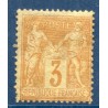 Timbre France Yvert No 86 Type II Sage 3c bistre-jaune Neuf (*) sans gomme