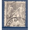 Timbre France Yvert No 87 Type II Sage 3c gris Oblitéré