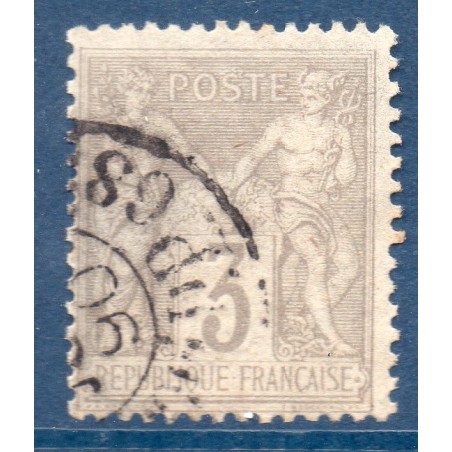 Timbre France Yvert No 87a Type II Sage 3c gris clair Oblitéré