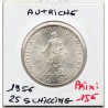 Autriche 25 Schilling 1956 Spl, KM 2881 Mozart pièce de monnaie