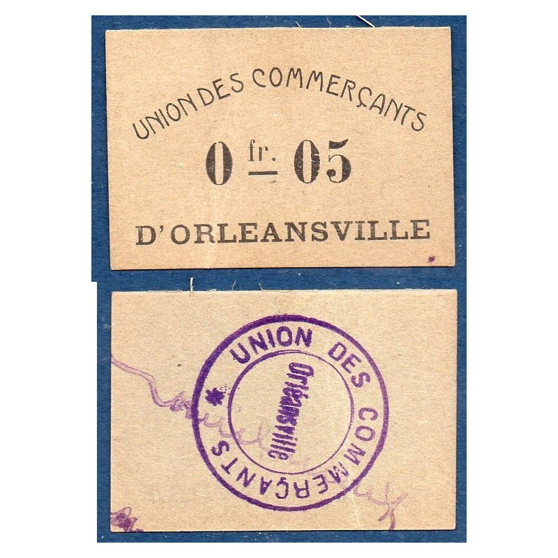 5 centimes Union des commerçants Orleansville, non daté, Spl, Pirot 1