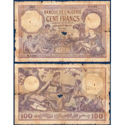 Algérie Pick N°81b, AB Billet de banque de 100 Francs 28.4.1933
