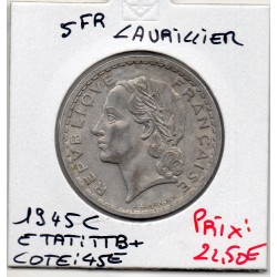 5 francs Lavrillier 1945 C Castelsarrasin TTB+, France pièce de monnaie