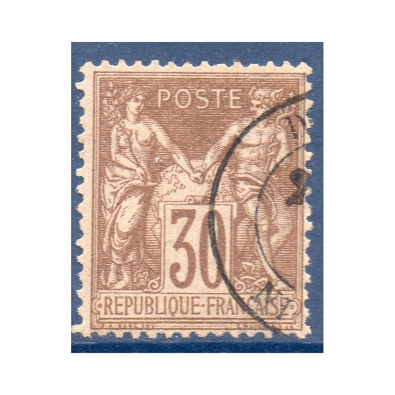 Timbre France Yvert No 69 Type I Sage 30c brun clair Oblitéré