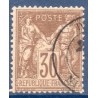 Timbre France Yvert No 69 Type I Sage 30c brun clair Oblitéré