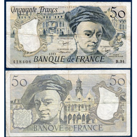 50 Francs Quentin TB 1983 Billet de la banque de France