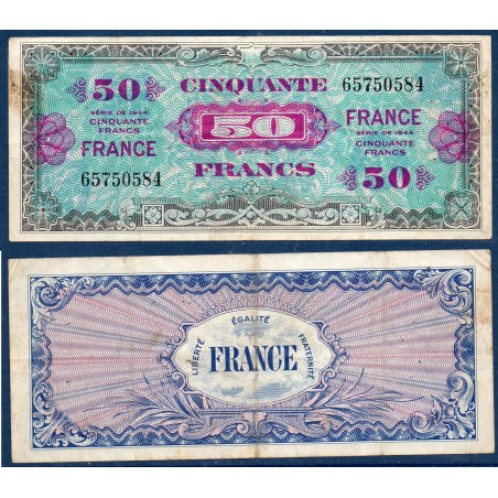 50 Francs France sans série TB 1945 Billet du trésor Central