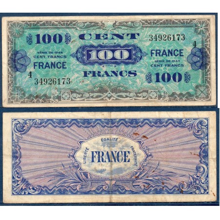 100F France série 4 TB 1945 Billet du trésor Central