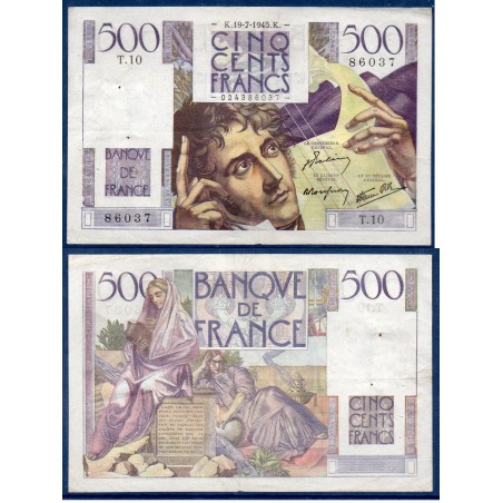 500 Francs Chateaubriand TTB 19.7.1945 Billet de la banque de France