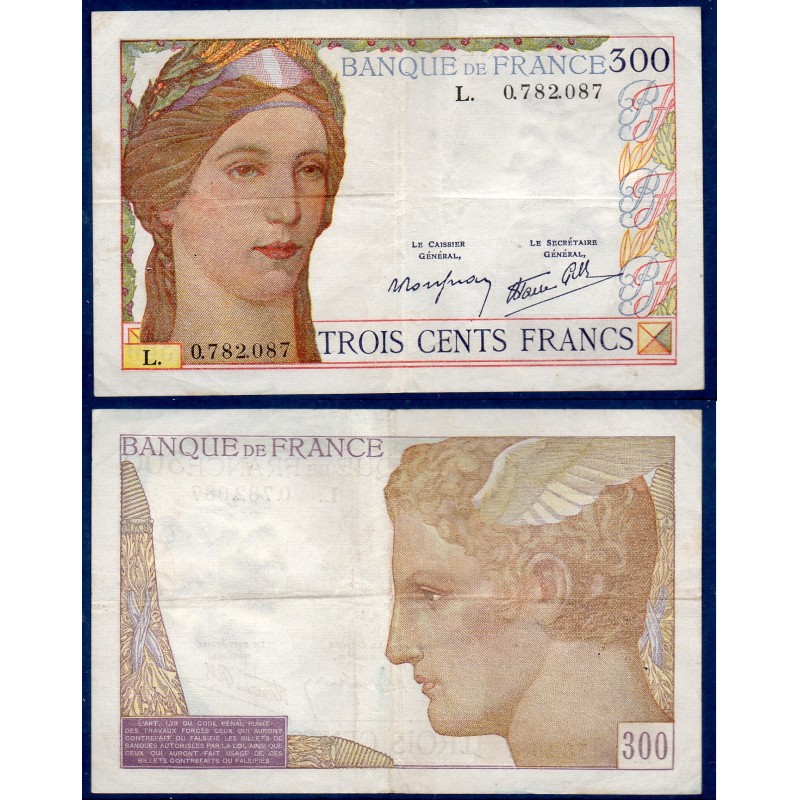 300 Francs Serveau TTB série L 1938  Billet de la banque de France