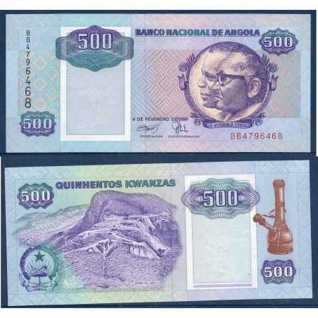 Angola Pick N°128b, Neuf Billet de banque de 500 Kwansas 1991