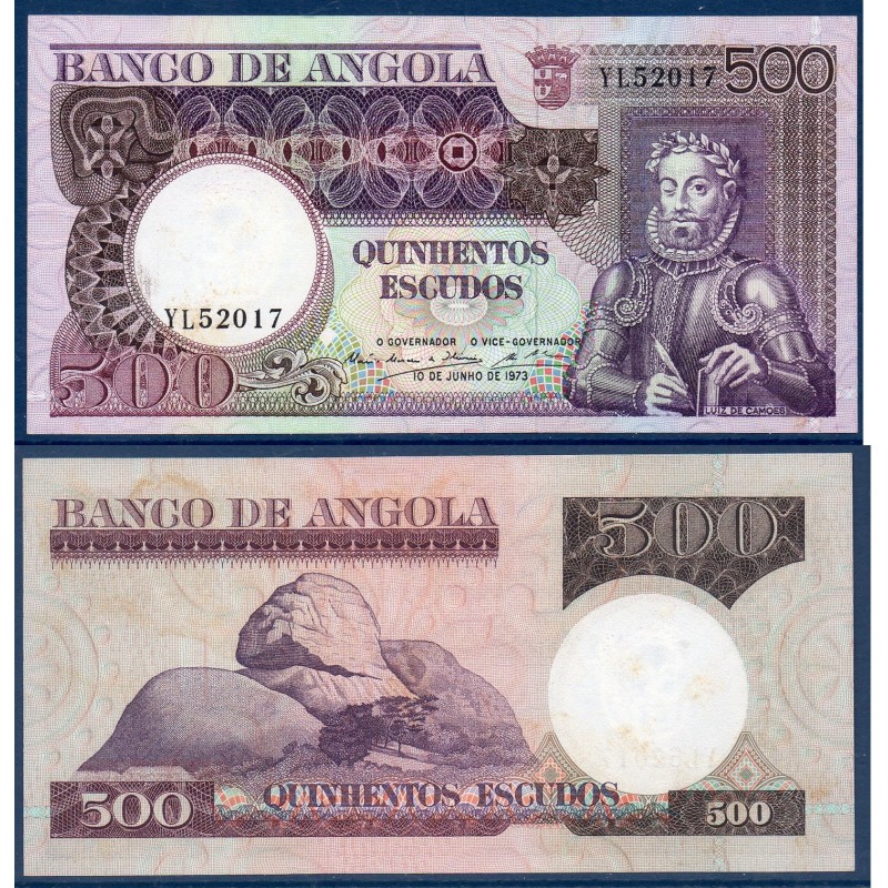 Angola Pick N°107, Spl Billet de banque de 500 Escudos 1973