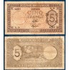 Djibouti P.14, B+, Billet de 5 Francs 1945 boutres