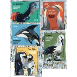 Timbre TAAF Yvert No 992 à 995 Faune antarctique en graph neuf ** 2021