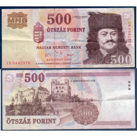 Hongrie P.188c, TTB Billet de 500 Forint 2003 Ferenc II