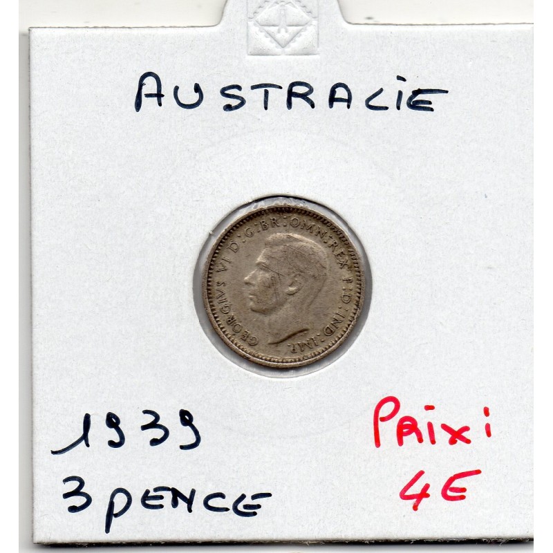 Australie 3 pence 1939 Sup, KM 37 pièce de monnaie