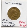 Monaco Rainier III 50 centimes 1962 TTB+, Gad 148 pièce de monnaie