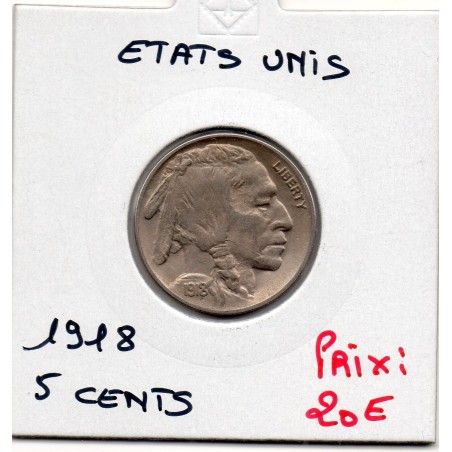 Etats Unis 5 cents 1918 Sup-, KM 134 pièce de monnaie