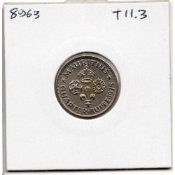 Ile Maurice 1/4 rupee 1975 Sup, KM 27 pièce de monnaie