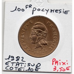 Polynésie Française 100 Francs 1982 Sup, Lec 128 pièce de monnaie