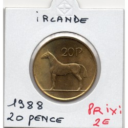 Irlande 20 pence 1988 Spl, KM 25 pièce de monnaie