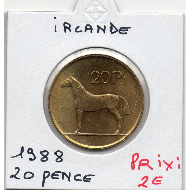 Irlande 20 pence 1988 Spl, KM 25 pièce de monnaie