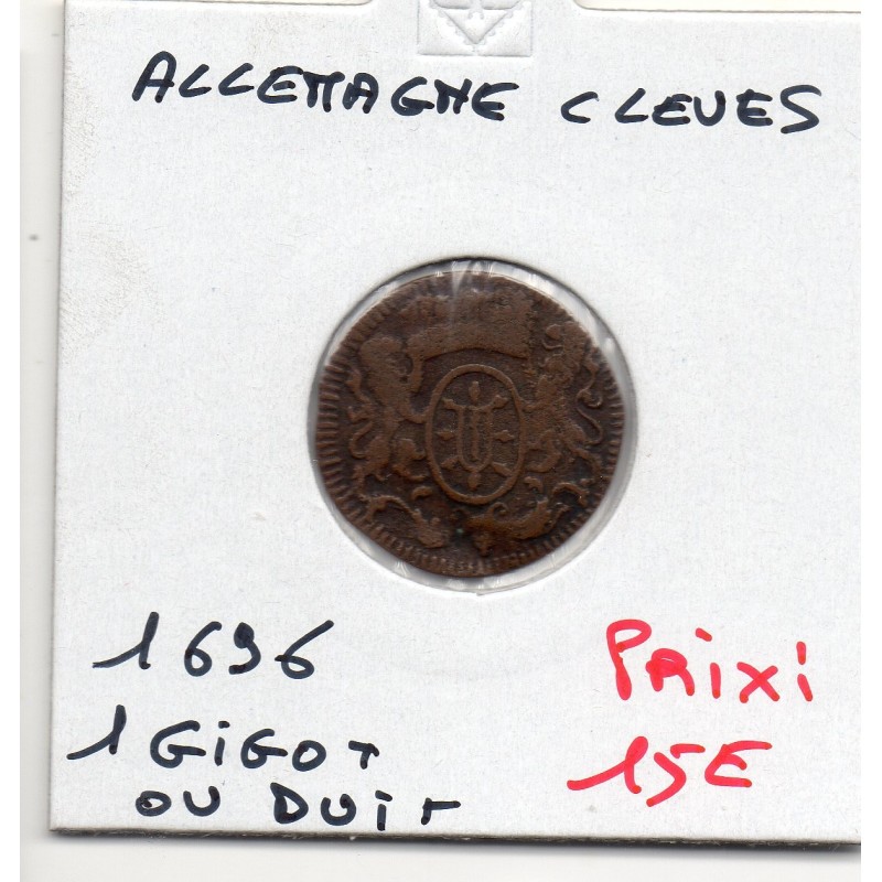 Clèves 1 duit 1696 TB KM 37 pièce de monnaie