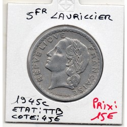 5 francs Lavrillier 1945 C Castelsarrasin TTB, France pièce de monnaie