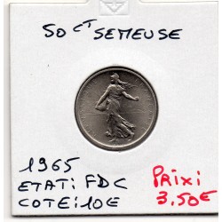 1/2 Franc Semeuse Nickel 1965 FDC, France pièce de monnaie