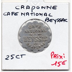 25 centimes Craponne Café National Beyssac ND monnaie de nécessité