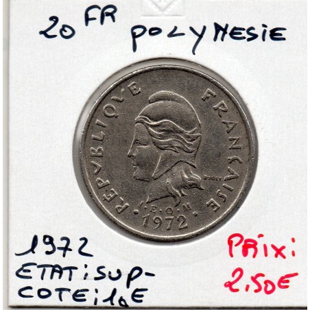 Polynésie Française 20 Francs 1972 Sup-, Lec 92 pièce de monnaie