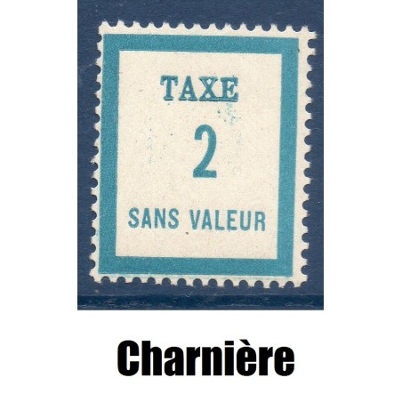 Timbre Fictif Taxe Yvert No FT2 neuf * avec trace de charnière France