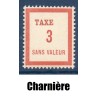 Timbre Fictif Taxe Yvert No FT3 neuf * avec trace de charnière France