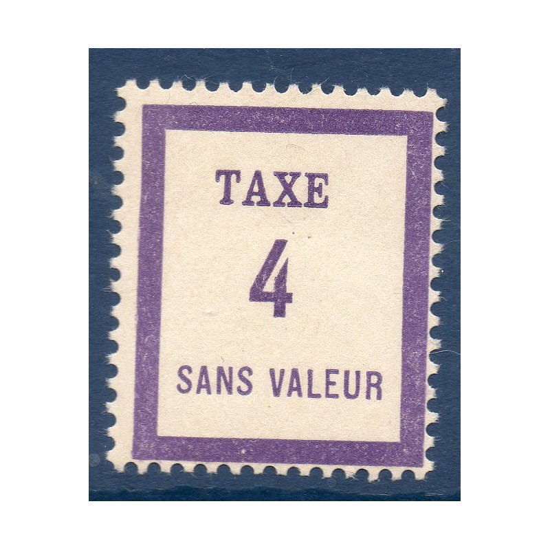 Timbre Fictif Taxe Yvert No FT4 neuf ** France