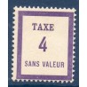 Timbre Fictif Taxe Yvert No FT4 neuf ** France