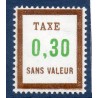 Timbre Fictif Taxe Yvert No FT26 neuf ** France