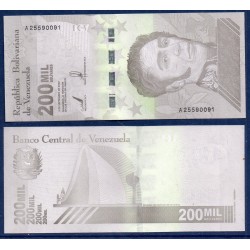 Venezuela Pick N°112, Billet de banque de 200000 Bolivares 2020