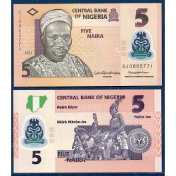 Nigeria Pick N°38l, Billet de Banque de 5 Naira 2021