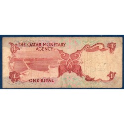 Qatar Pick N°1a, Billet de banque de 1 Riyal 1973