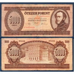 Hongrie P.177b, TB Billet de 5000 Forint 1992 Szechenyi Istvan