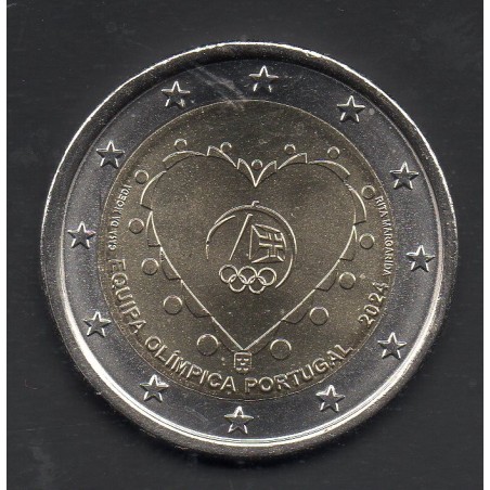 2 euro commémorative Portugal 2024 participation du Portugal aux jeux olympiques piece de monnaie €