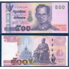 Thaïlande Pick N°107, neuf Billet de banque de banque de 500 Baht 2001