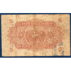 Afrique Est Britannique P.26Aa, Billet de 5 Shillings 1939 Lion